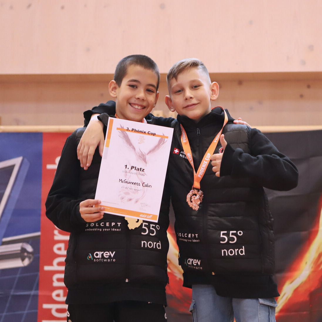 Colin McGuinness at the medal ceremony at the Phoenix Cup 2024 Colin McGuinness at the medal ceremony at the Phoenix Cup 2024 showing his gold medal certificate