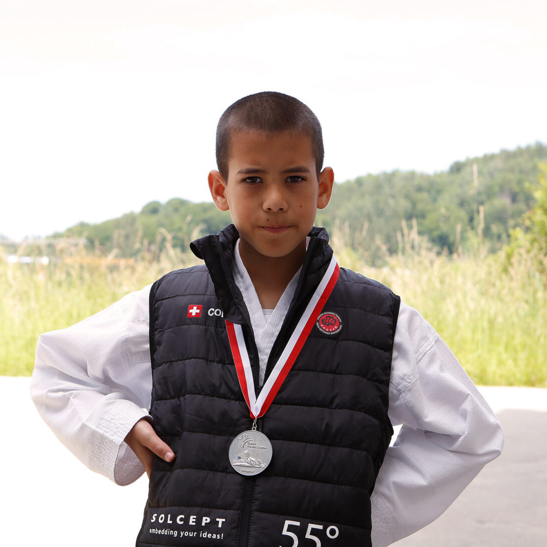 Colin McGuinness winning the silver medal at the Swiss Karate League in Burgdorf 2024 Colin McGuinness winning the silver medal at the Swiss Karate League in Burgdorf 2024
