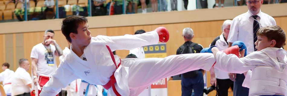 Karate Kumite: Colin McGuinness fighting at the Austrian Junior Open 2025
