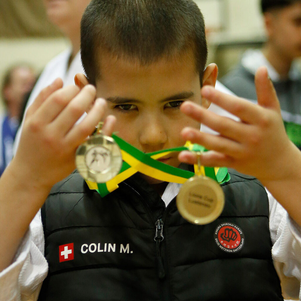 Colin McGuinness at the International Lions Cup 2023 in Lustenau, Austria Colin McGuinness showing both his gold medals at the International Lions Cup 2023 in Lustenau, Austria