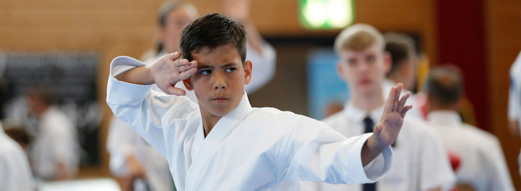 Colin McGuinness demonstrating a kata at the Zurich Regional Karate Championship 2025 (Zürcher Kantonalmeisterschaft)