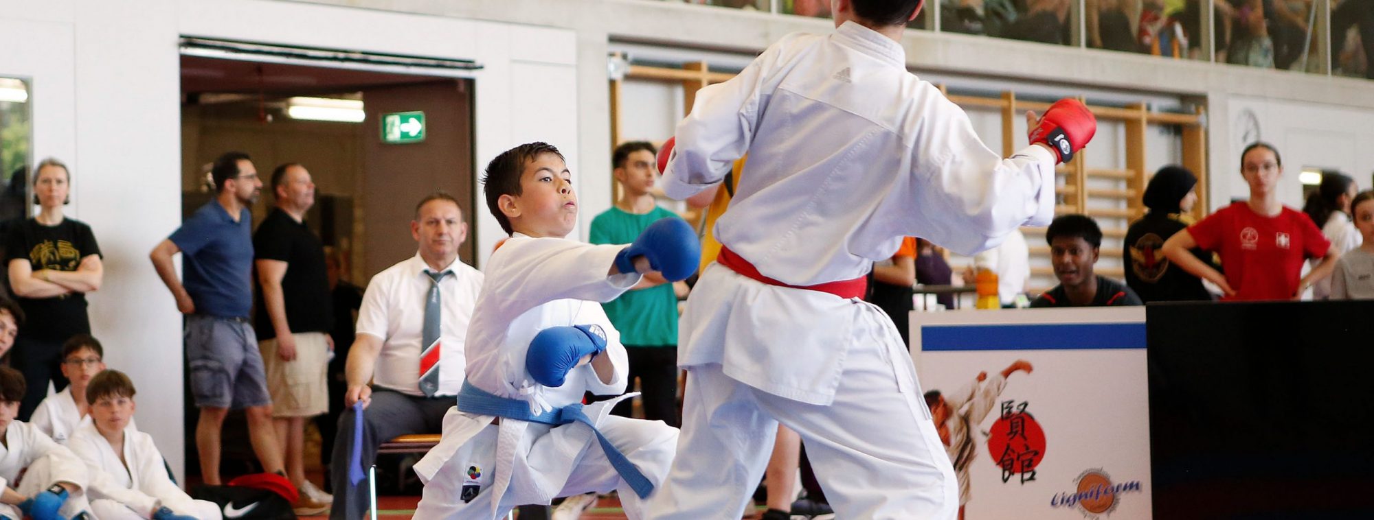 Colin McGuinness fighting at the Swiss Karate League in Burgdorf 2025