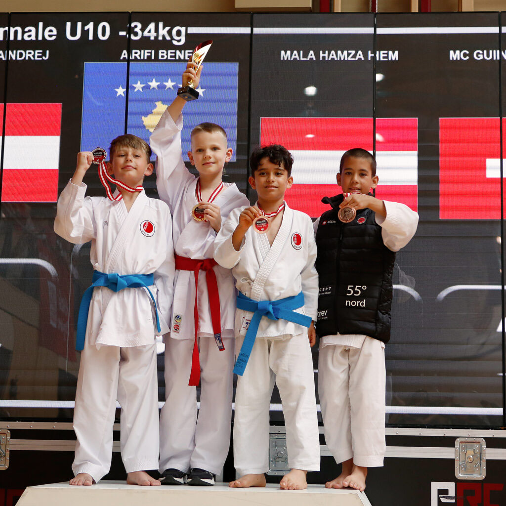 Colin McGuinness at the Austrian Junior Open 2023 Colin McGuinness with his bronze medal at the medal ceremony at the Austrian Junior Open 2023